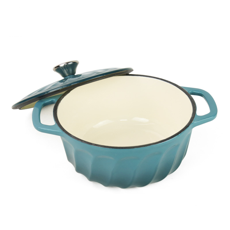Factory outlet cast iron kitchen cooking casserole with enamel coating (1)