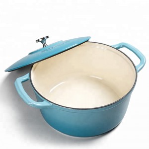 High quantity cast iron enamel cookware pot casserole soup
