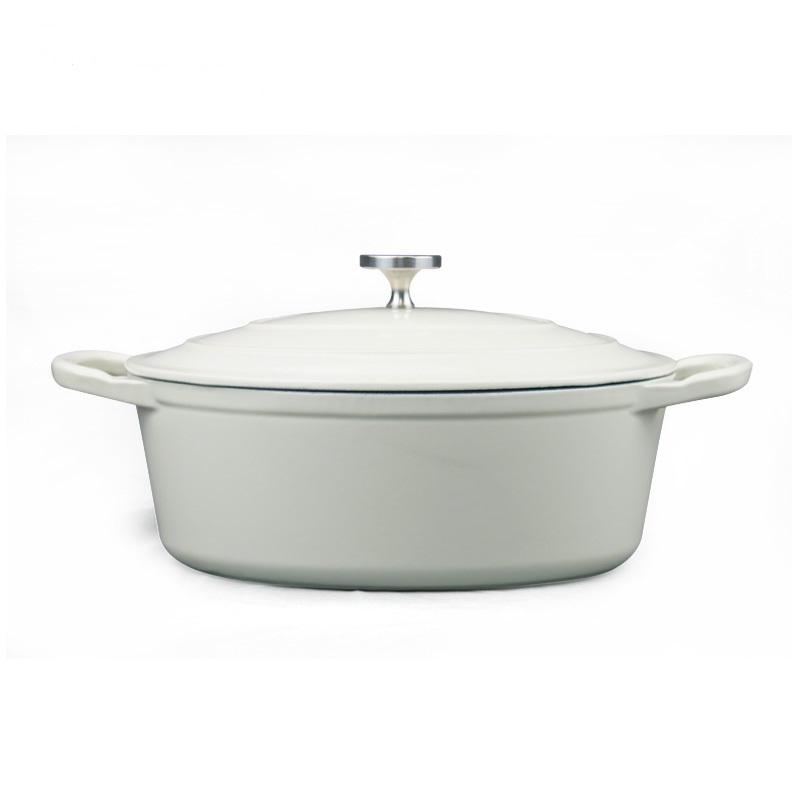 11*8.66 inch cast iron oval enamel pot Featured Image